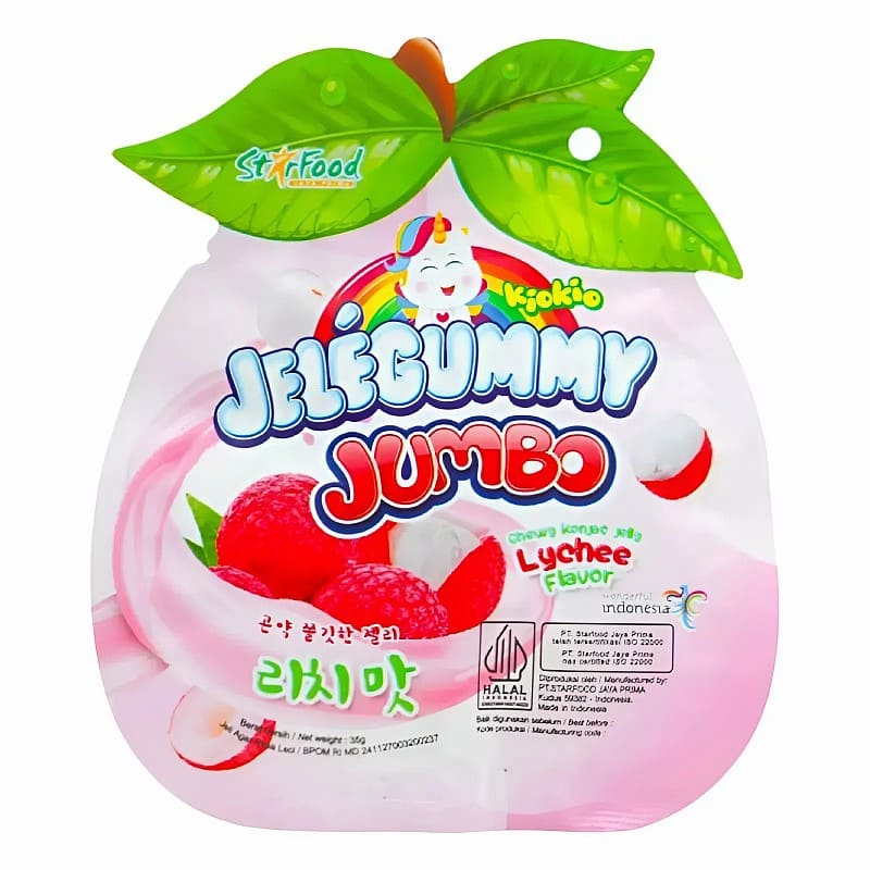 Желейні цукерки Kiokio: Jelegummy: Jumbo: Lychee Flavour, (281431